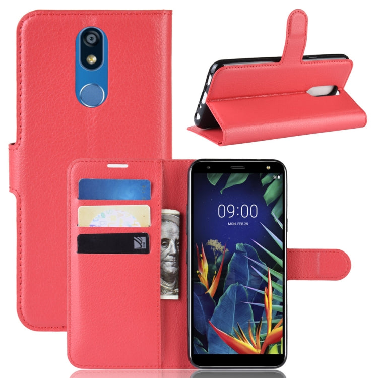 Litchi Texture Horizontal Flip Leather Case for LG K40, with Wallet & Holder & Card Slots