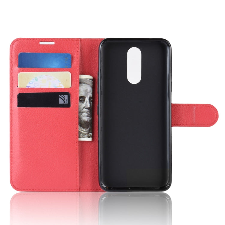 Litchi Texture Horizontal Flip Leather Case for LG K40, with Wallet & Holder & Card Slots