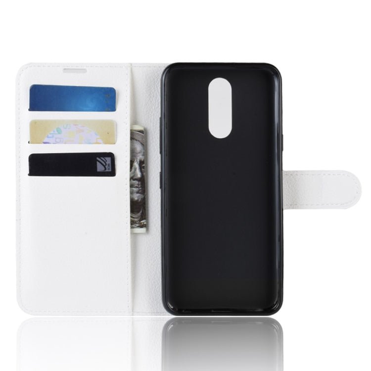 Litchi Texture Horizontal Flip Leather Case for LG K40, with Wallet & Holder & Card Slots