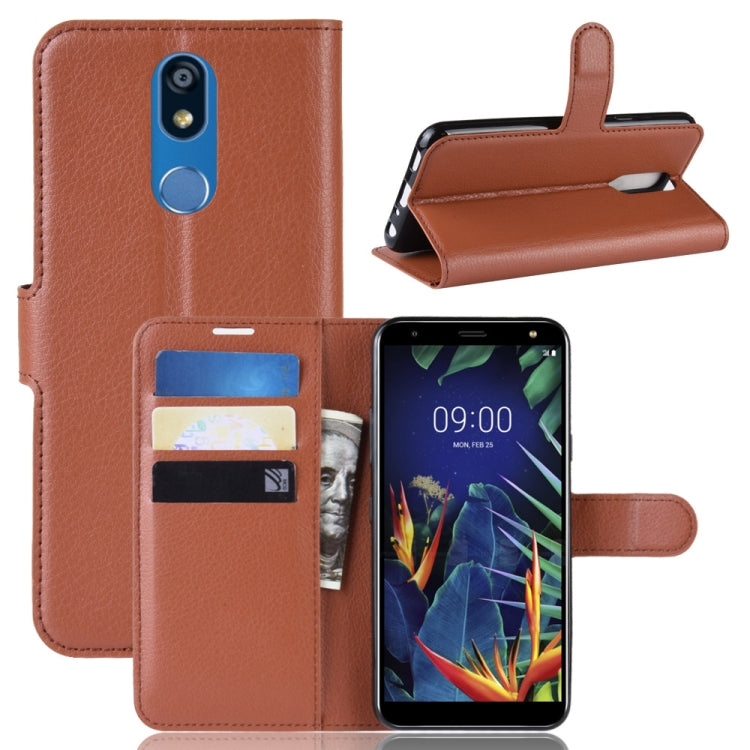 Litchi Texture Horizontal Flip Leather Case for LG K40, with Wallet & Holder & Card Slots