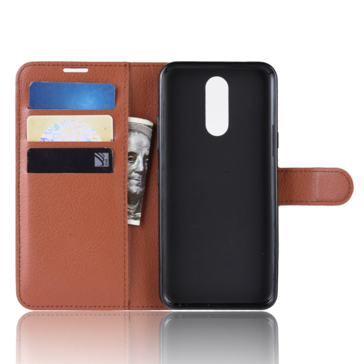 Litchi Texture Horizontal Flip Leather Case for LG K40, with Wallet & Holder & Card Slots