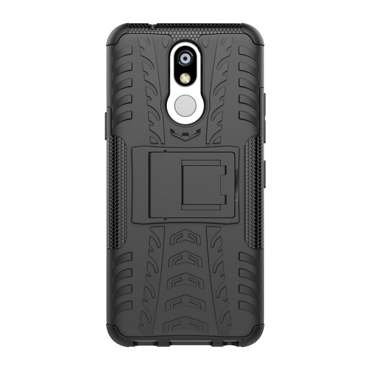 Shockproof  PC + TPU Tire Pattern Case for LG K40, with Holder