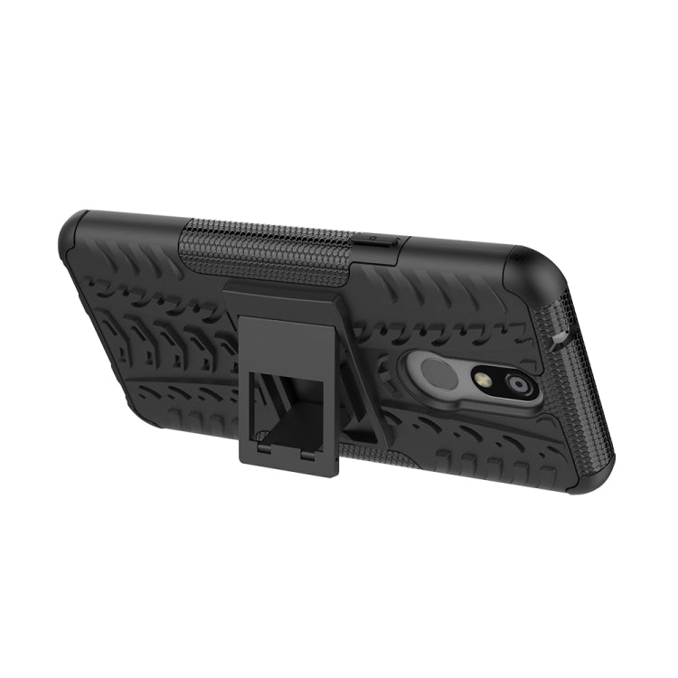 Shockproof  PC + TPU Tire Pattern Case for LG K40, with Holder
