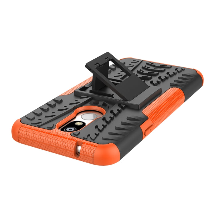 Shockproof  PC + TPU Tire Pattern Case for LG K40, with Holder