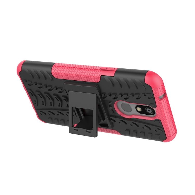 Shockproof  PC + TPU Tire Pattern Case for LG K40, with Holder