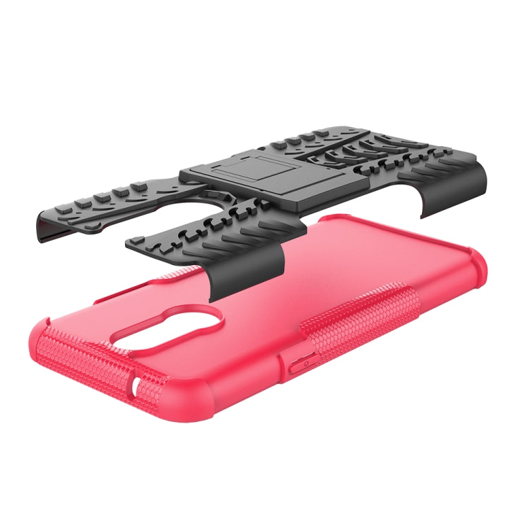 Shockproof  PC + TPU Tire Pattern Case for LG K40, with Holder