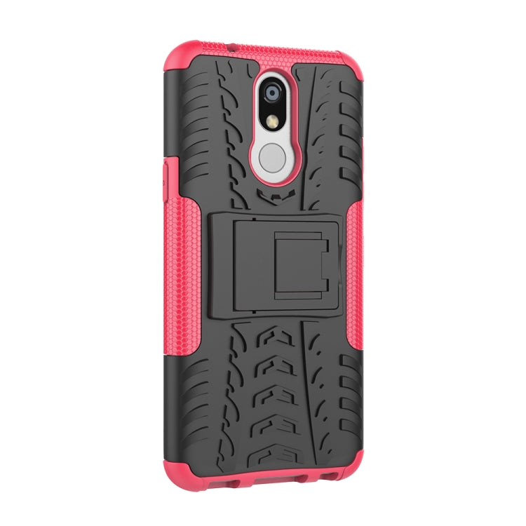 Shockproof  PC + TPU Tire Pattern Case for LG K40, with Holder