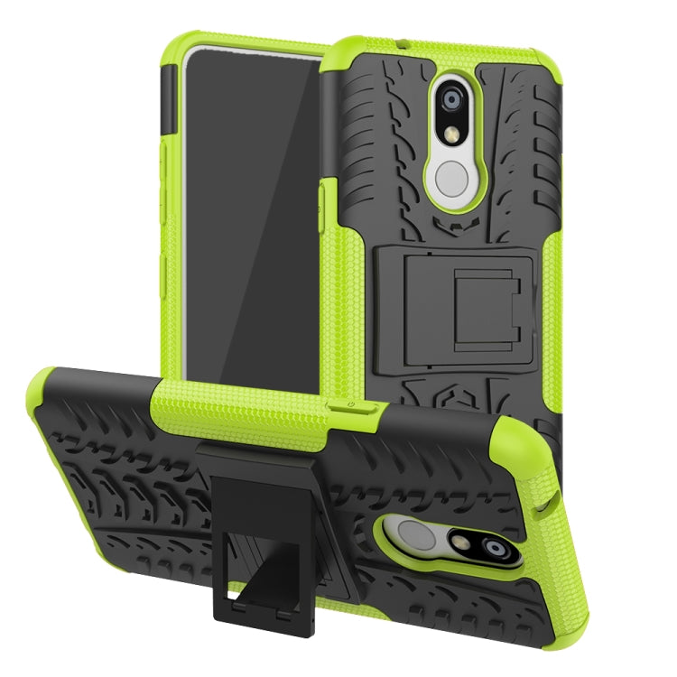 Shockproof  PC + TPU Tire Pattern Case for LG K40, with Holder