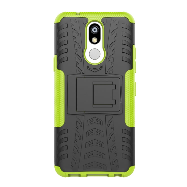 Shockproof  PC + TPU Tire Pattern Case for LG K40, with Holder