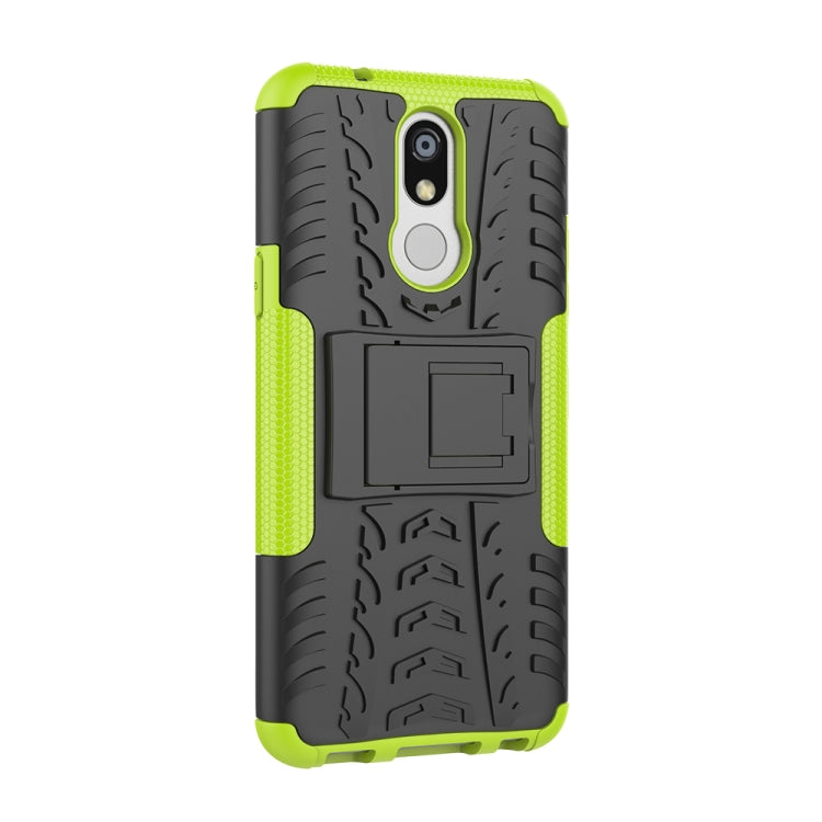Shockproof  PC + TPU Tire Pattern Case for LG K40, with Holder