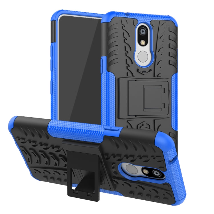 Shockproof  PC + TPU Tire Pattern Case for LG K40, with Holder