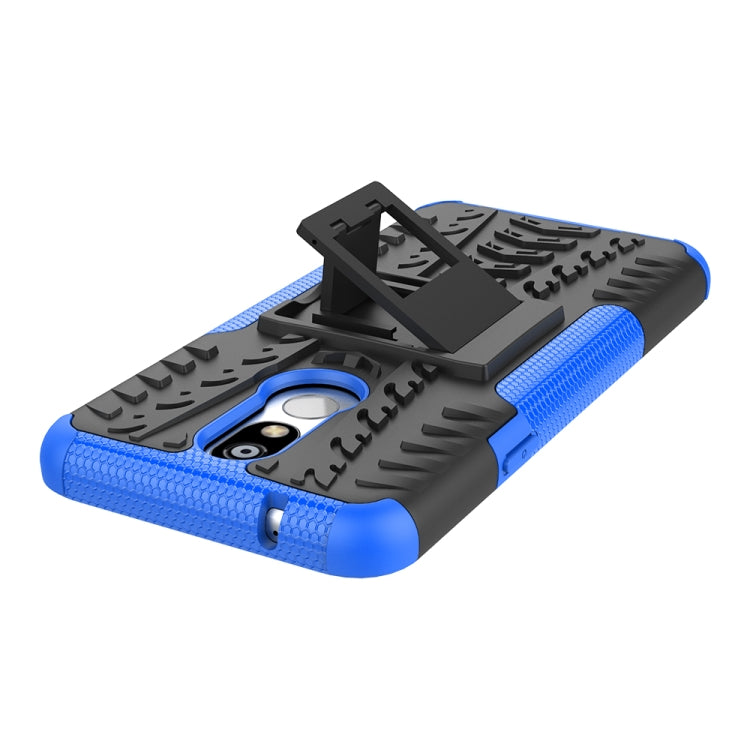 Shockproof  PC + TPU Tire Pattern Case for LG K40, with Holder