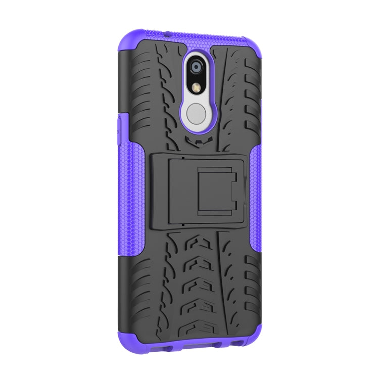 Shockproof  PC + TPU Tire Pattern Case for LG K40, with Holder