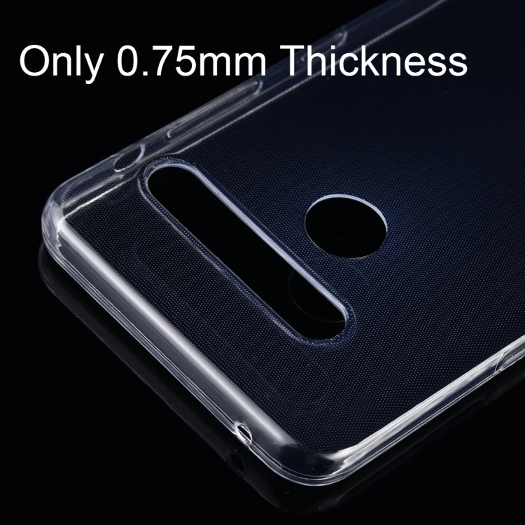 50 PCS 0.75mm Ultrathin Transparent TPU Soft Protective Case for LG G8 ThinQ