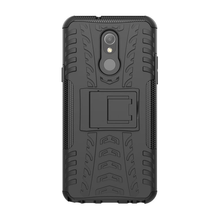 Tire Texture TPU+PC Shockproof Case for LG Q Stylo 5, with Holder