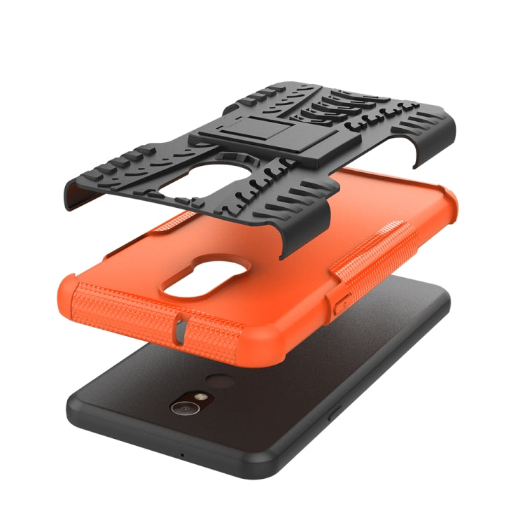 Tire Texture TPU+PC Shockproof Case for LG Q Stylo 5, with Holder