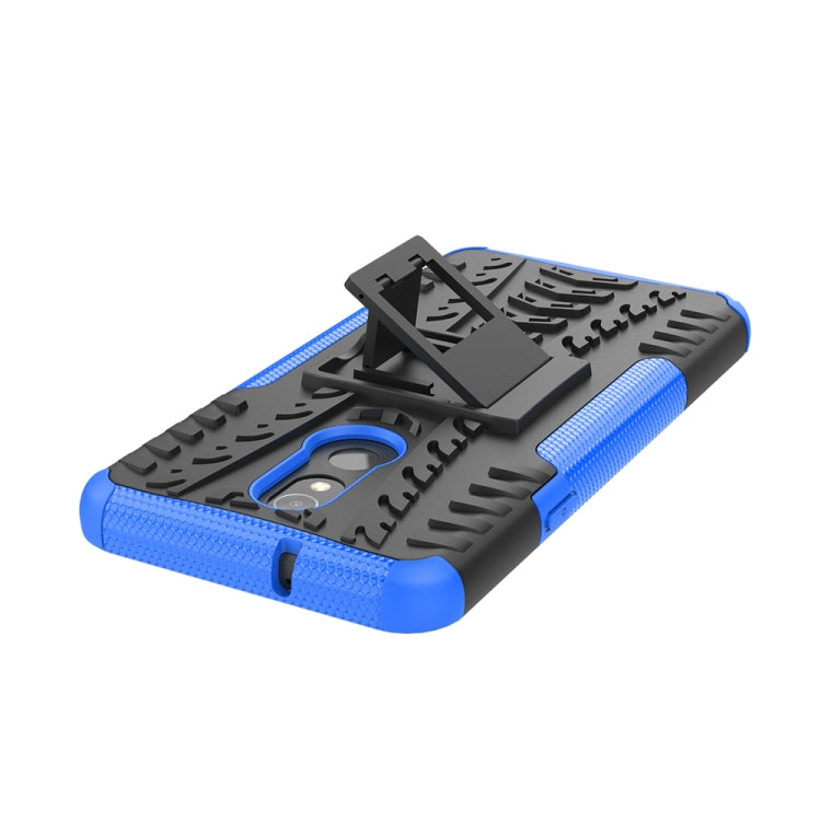 Tire Texture TPU+PC Shockproof Case for LG Q Stylo 5, with Holder