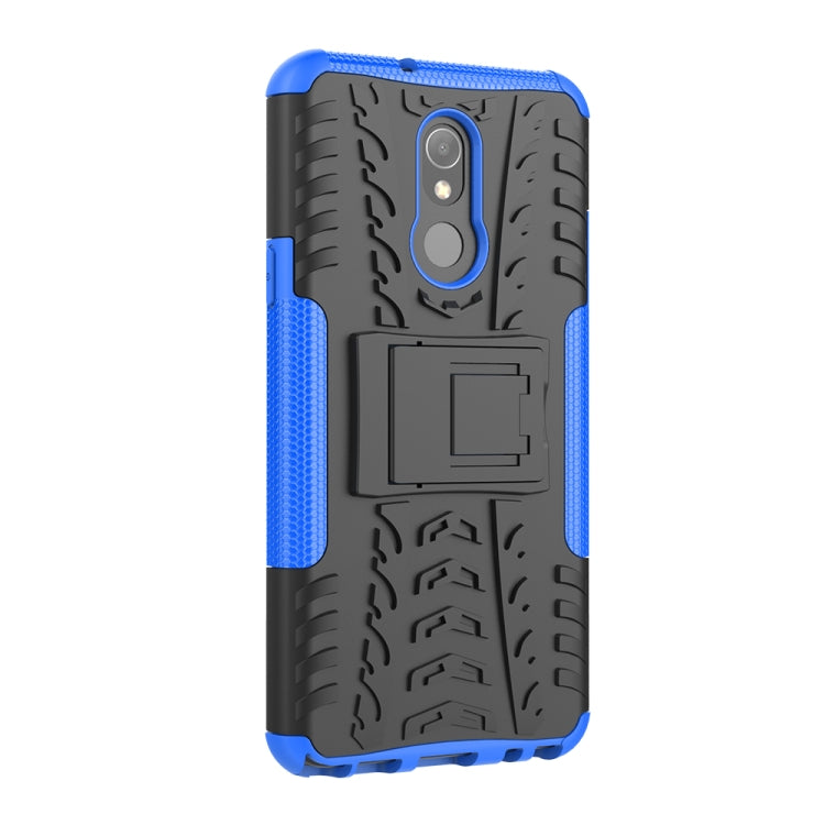 Tire Texture TPU+PC Shockproof Case for LG Q Stylo 5, with Holder