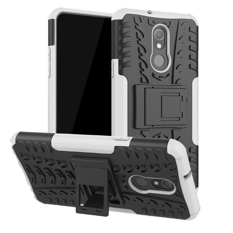Tire Texture TPU+PC Shockproof Case for LG Q Stylo 5, with Holder