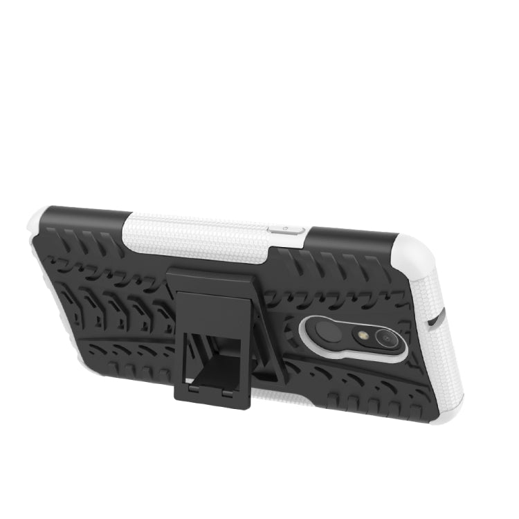 Tire Texture TPU+PC Shockproof Case for LG Q Stylo 5, with Holder