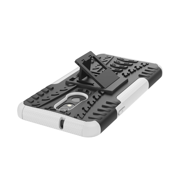 Tire Texture TPU+PC Shockproof Case for LG Q Stylo 5, with Holder