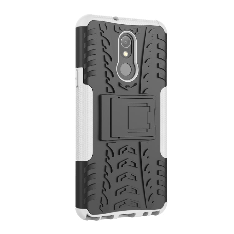 Tire Texture TPU+PC Shockproof Case for LG Q Stylo 5, with Holder