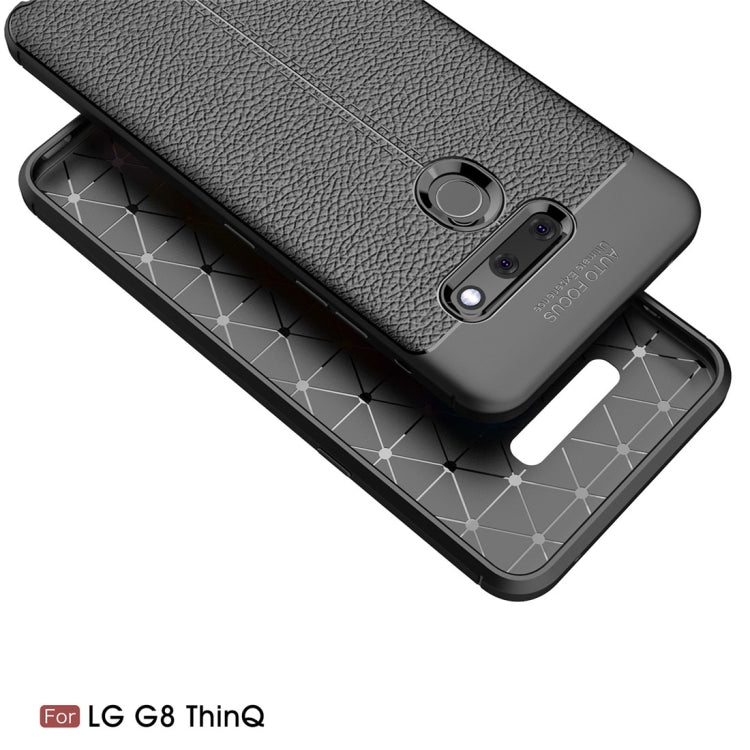 Litchi Texture TPU Shockproof Case for LG G8 ThinQ (Red)