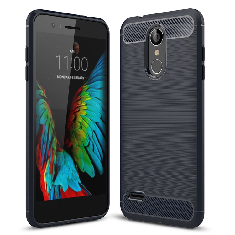 Brushed Texture Carbon Fiber Shockproof TPU Case for LG K8 2018