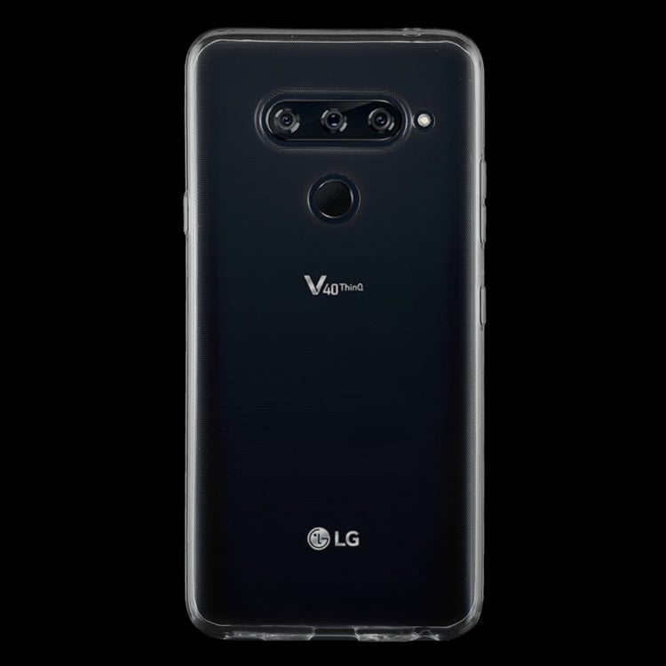 50 PCS 0.75mm Transparent TPU Case for LG V40 ThinQ