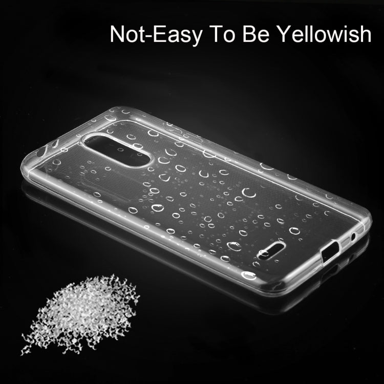 50 PCS 0.75mm Transparent TPU Case for LG K11 (2018)