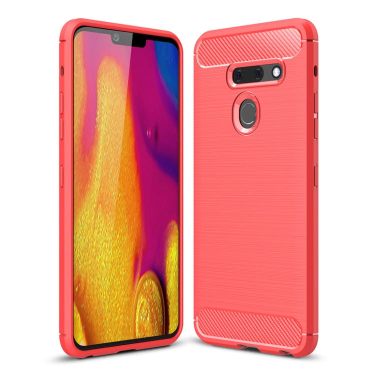 Brushed Texture Carbon Fiber Shockproof TPU Case for LG G8 ThinQ