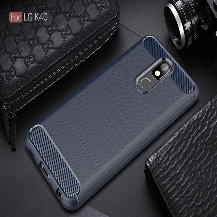 Brushed Texture Carbon Fiber TPU Case for LG K40