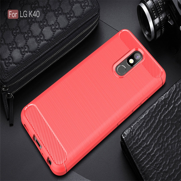 Brushed Texture Carbon Fiber TPU Case for LG K40