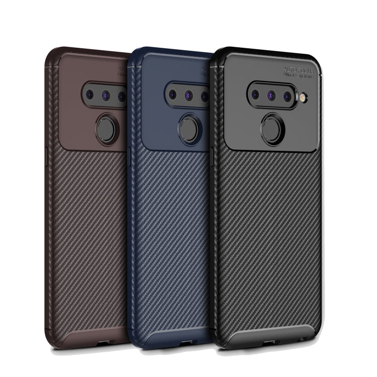 Beetle Series Carbon Fiber Texture Shockproof TPU Case for LG V50