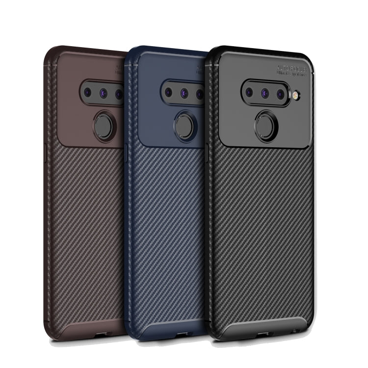 Beetle Series Carbon Fiber Texture Shockproof TPU Case for LG V50