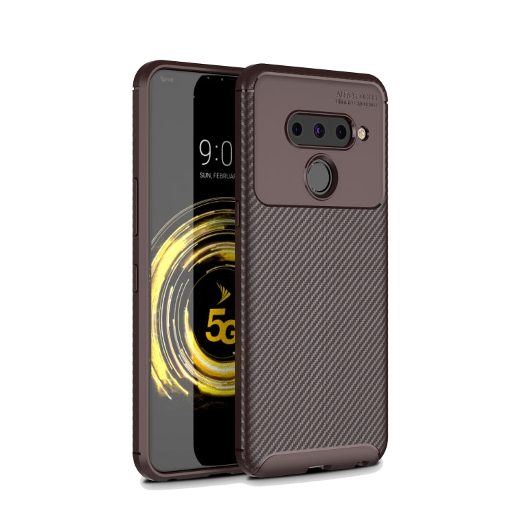 Beetle Series Carbon Fiber Texture Shockproof TPU Case for LG V50