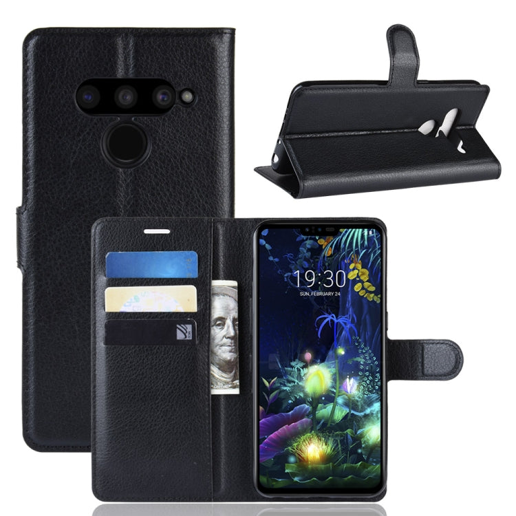 Litchi Texture Horizontal Flip Leather Case for LG V50 ThinQ 5G, with Wallet & Holder & Card Slots