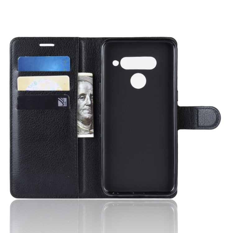 Litchi Texture Horizontal Flip Leather Case for LG V50 ThinQ 5G, with Wallet & Holder & Card Slots