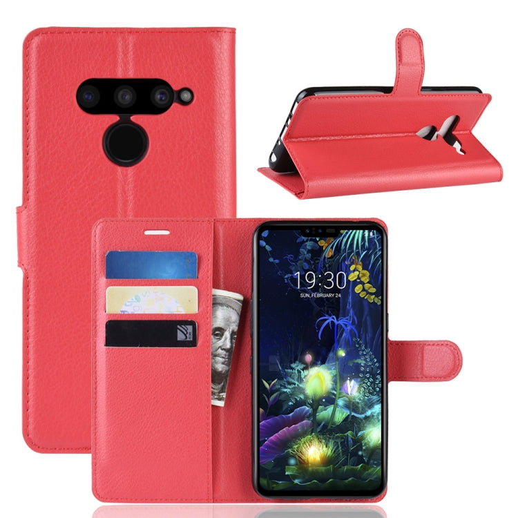 Litchi Texture Horizontal Flip Leather Case for LG V50 ThinQ 5G, with Wallet & Holder & Card Slots