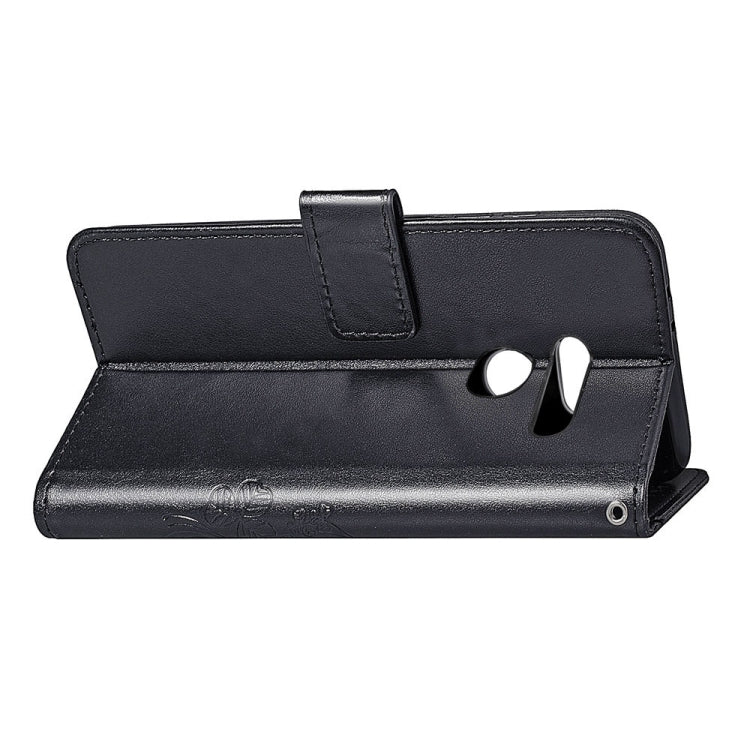 Lucky Clover Pressed Flowers Pattern Leather Case for LG G8 ThinQ, with Holder & Card Slots & Wallet & Hand Strap