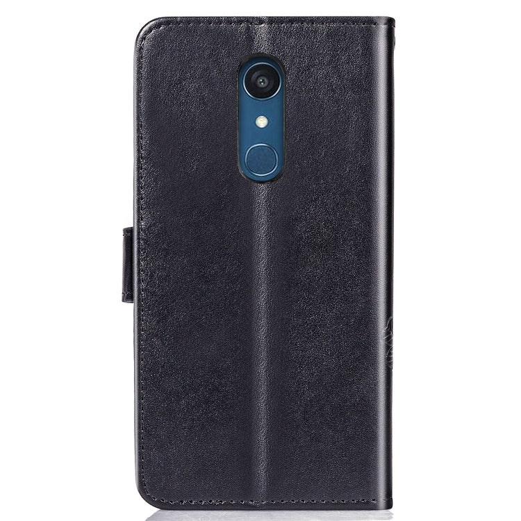 Lucky Clover Pressed Flowers Pattern Leather Case for LG Q9, with Holder & Card Slots & Wallet & Hand Strap