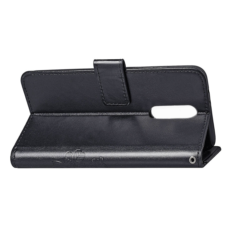 Lucky Clover Pressed Flowers Pattern Leather Case for LG Q9, with Holder & Card Slots & Wallet & Hand Strap