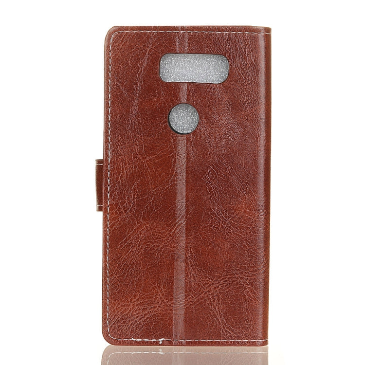 Retro Crazy Horse Texture Horizontal Flip Leather Case for LG K50, with Holder & Card Slots & Photo Frame