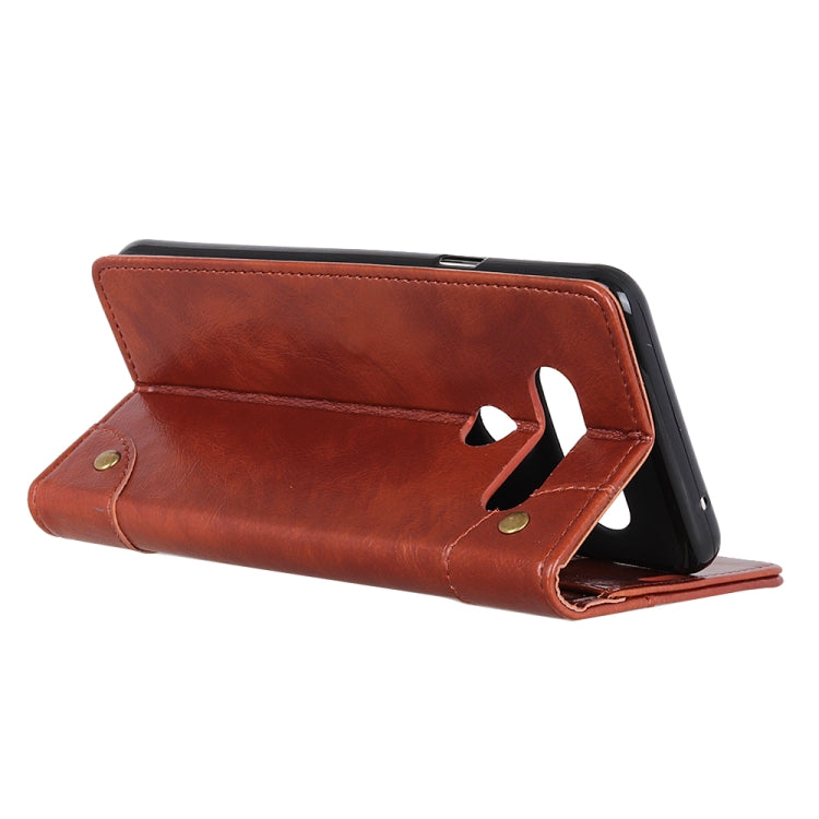 Copper Buckle Nappa Texture Horizontal Flip Leather Case for LG K50, with Holder & Card Slots & Wallet