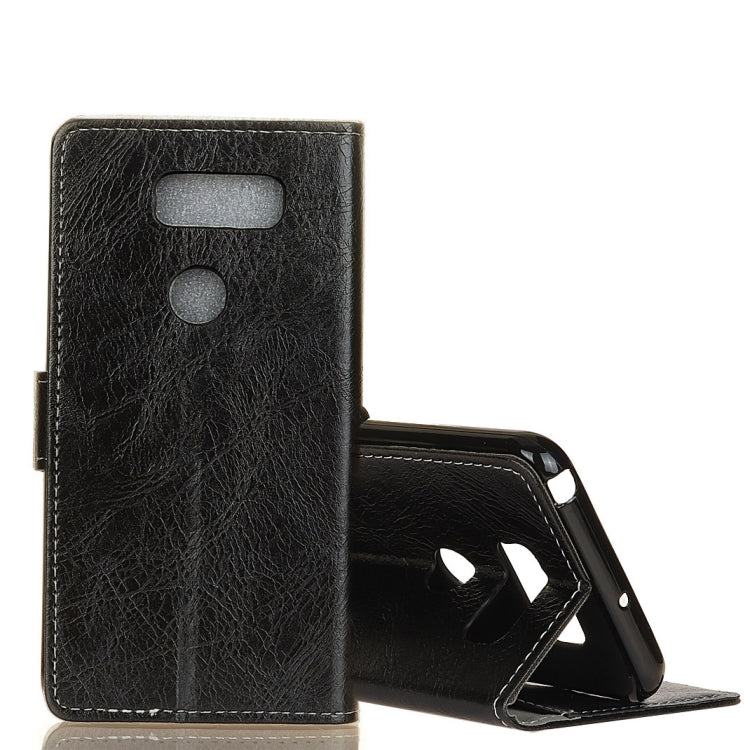 Retro Crazy Horse Texture Horizontal Flip Leather Case for LG V50 ThinQ 5G, with Holder & Card Slots & Photo Frame