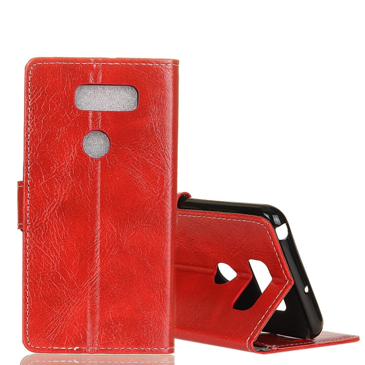 Retro Crazy Horse Texture Horizontal Flip Leather Case for LG V50 ThinQ 5G, with Holder & Card Slots & Photo Frame