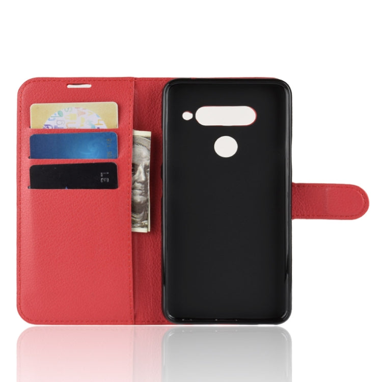 Litchi Texture Horizontal Flip Leather Case for LG V40 ThinQ, with Holder & Card Slots & Wallet