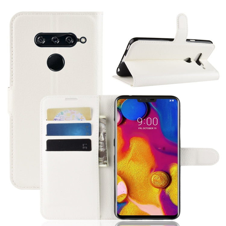 Litchi Texture Horizontal Flip Leather Case for LG V40 ThinQ, with Holder & Card Slots & Wallet