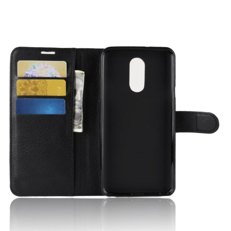 Litchi Texture Horizontal Flip Leather Case for LG Q Stylo 4, with Wallet & Holder & Card Slots