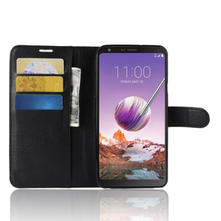 Litchi Texture Horizontal Flip Leather Case for LG Q Stylo 4, with Wallet & Holder & Card Slots